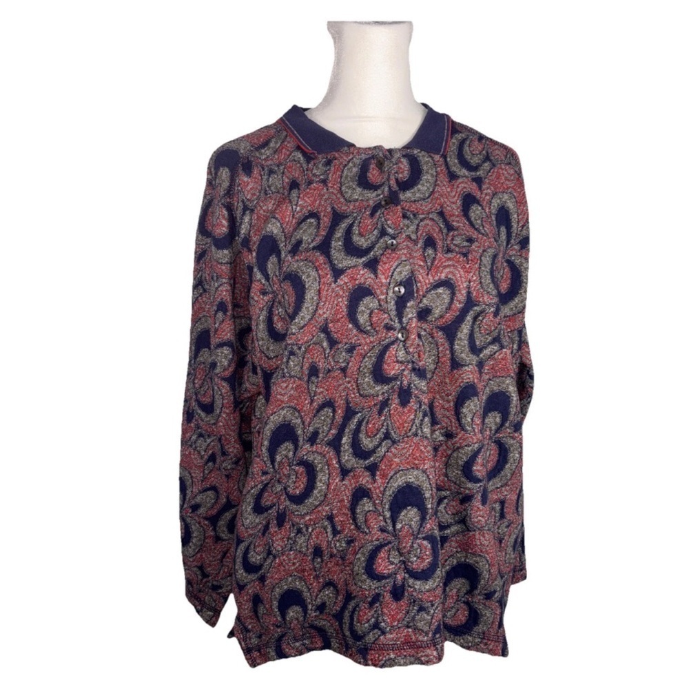 Vintage Christian De Castelnau Collar Sweater Made In USA